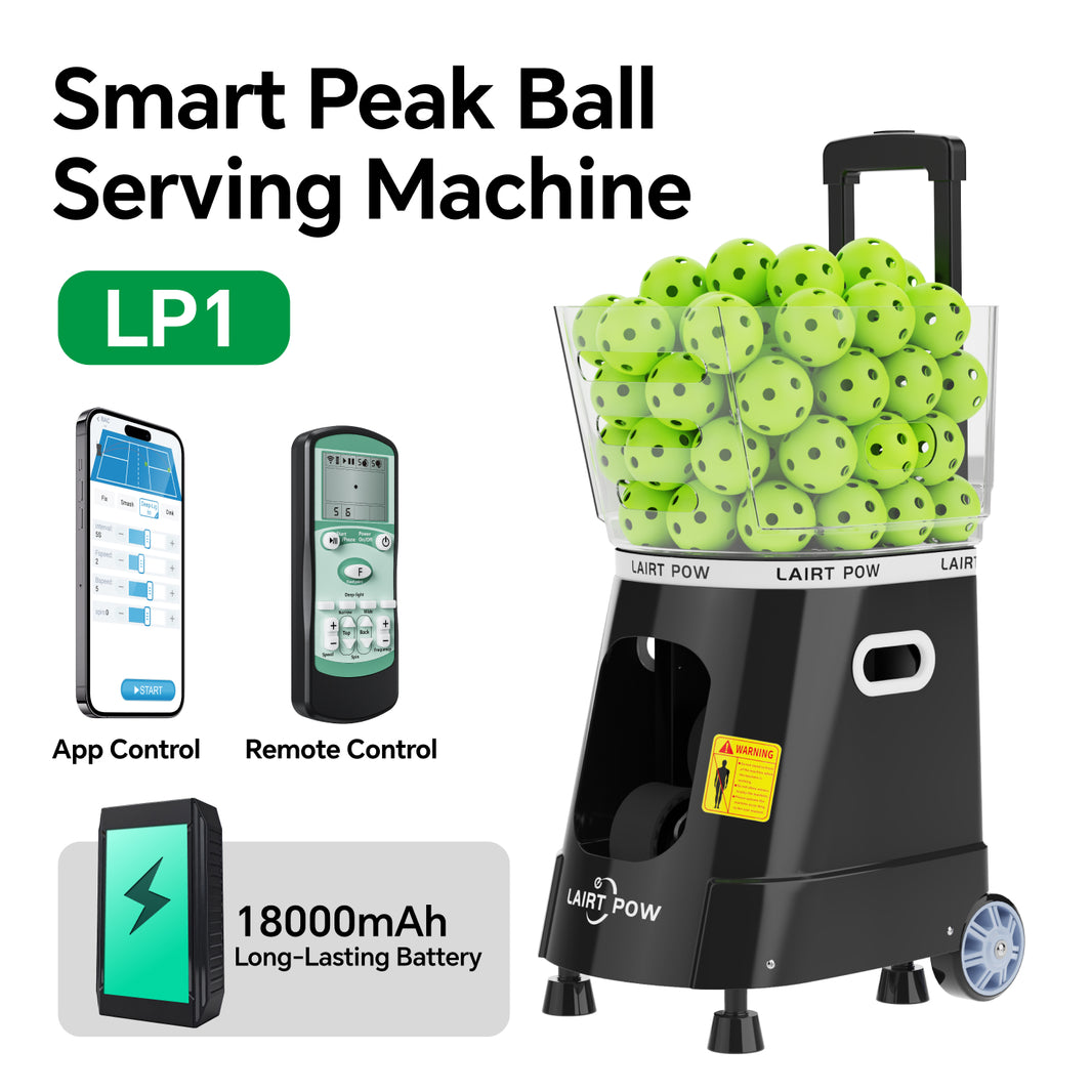 【Garansi 2 Tahun】 LAIRTPOW LP1 Mesin Peluncur Bola Tenis Dikontrol melalui Aplikasi/Remote Control