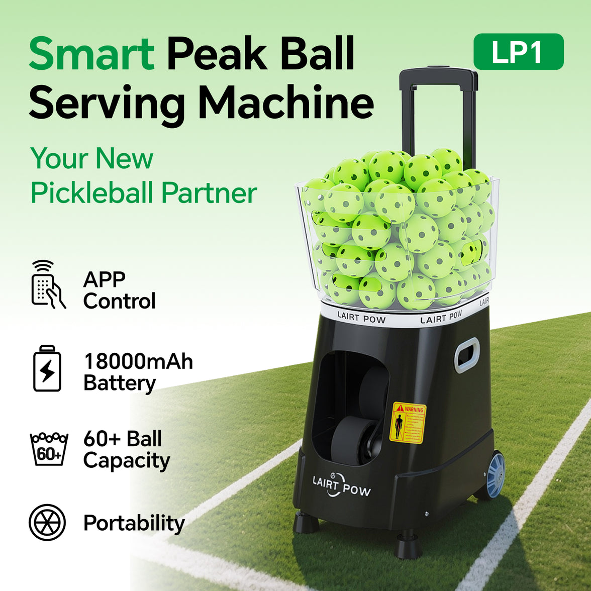 LAIRTPOW  LP1  เครื่องยิงลูกเทนนิส  Tennis  Ball Machine  ควบคุมผ่านแอปพลิเคชันหรือรีโมทคอนโทรล  Tennis Ball Launcher With App/Remote Control