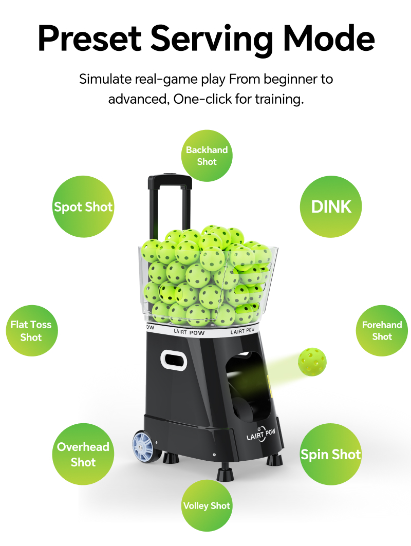 LAIRTPOW  LP1  เครื่องยิงลูกเทนนิส  Tennis  Ball Machine  ควบคุมผ่านแอปพลิเคชันหรือรีโมทคอนโทรล  Tennis Ball Launcher With App/Remote Control