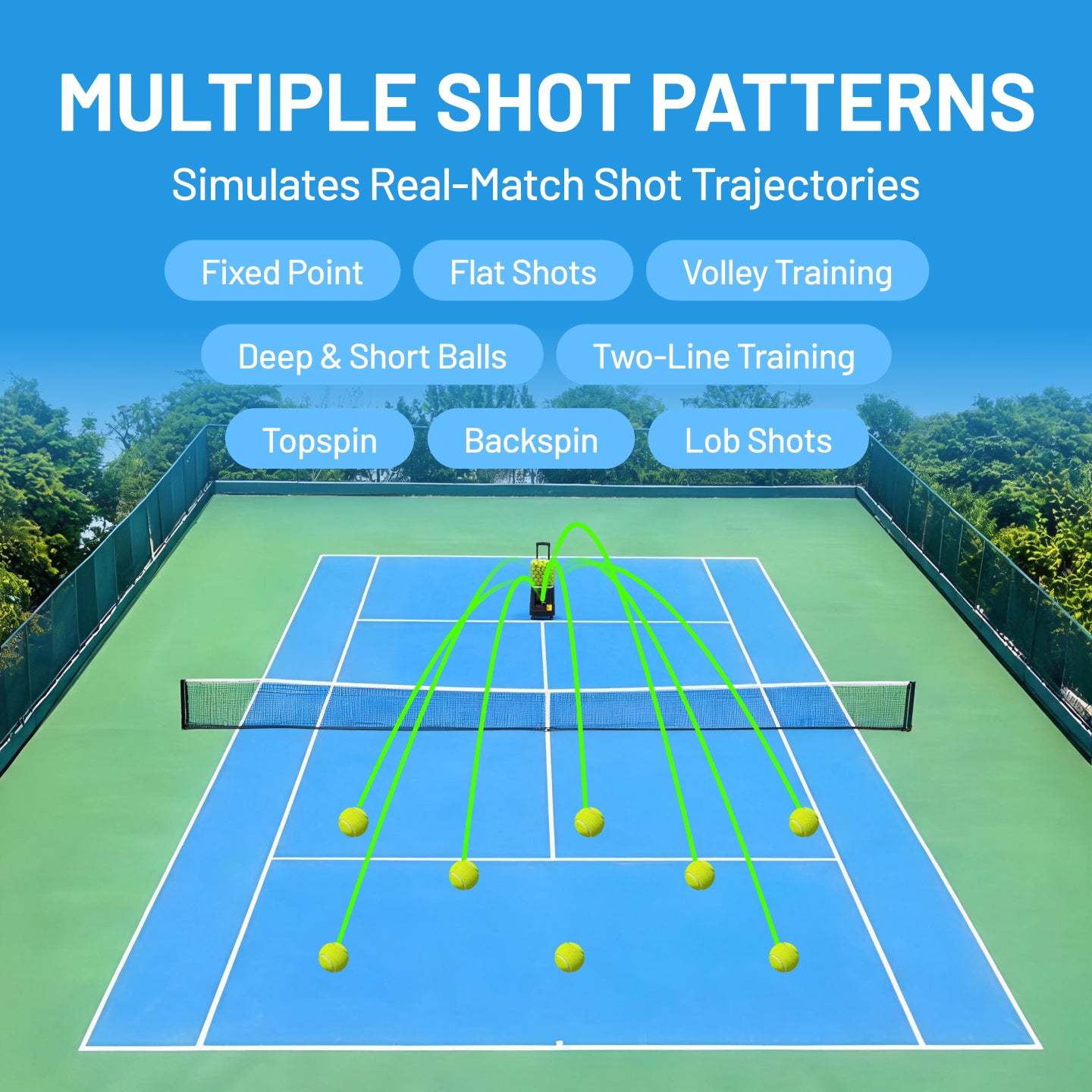 LAIRTPOW เครื่องยิงลูกเทนนิส LT1 Tennis Ball Machine บรรจุลูกเทนนิสได้มากกว่า 90 ลูก รองรับการควบคุมผ่านแอปพลิเคชันและรีโมทคอนโทรล