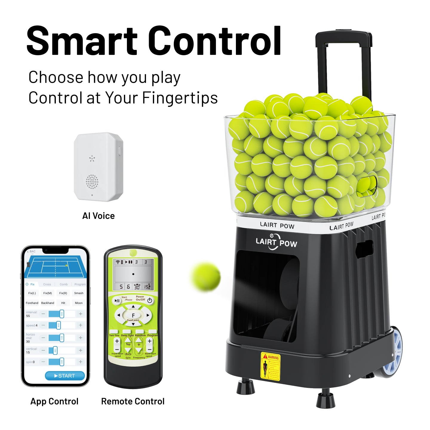 【พรีออเดอร์】LAIRTPOW  LT7Pro  Tennis Ball Machine Tennis Ball Launcher With App/AI Control