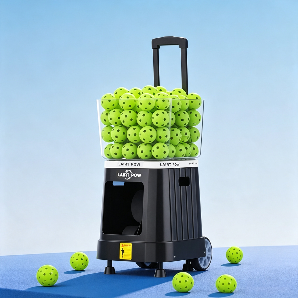 LAIRTPOW LP6 Mesin Pickleball AI Profesional, Kapasitas 100 Bola, Kontrol melalui Aplikasi Suara AI dan Remote