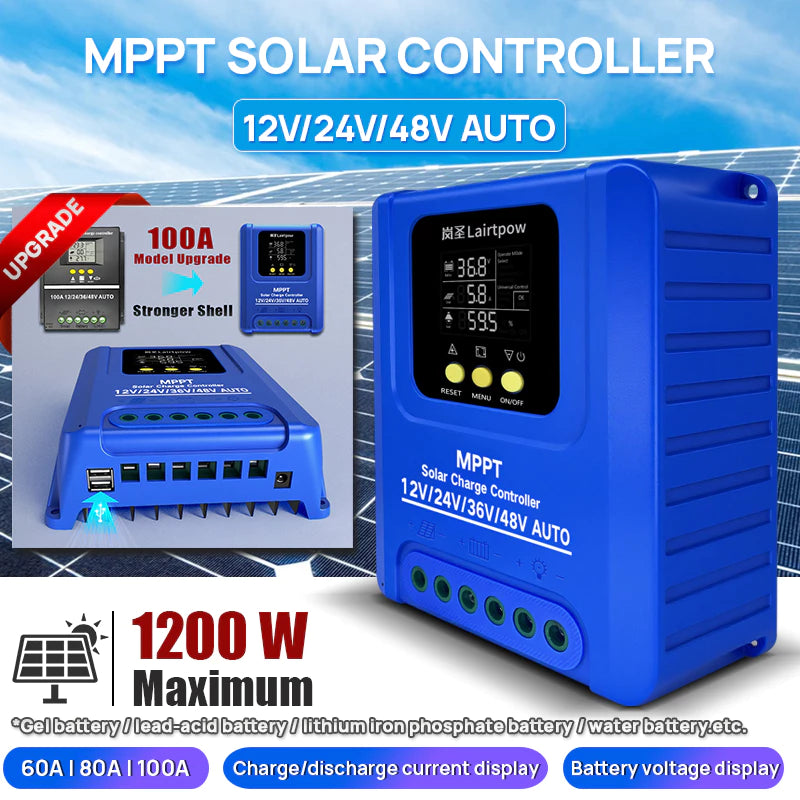 LAIRTPOW MPPT 100A Solar Charger 12V/24V/36V/48V