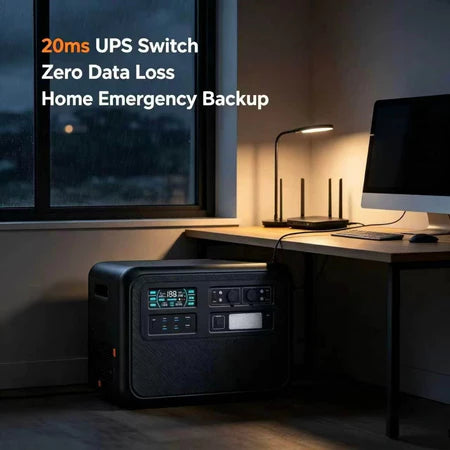 LAIRTPOW AP2200B Portable Power Station 2232Wh/2400W แบต LiFePO4 แบบ Pure Sine Wave และพร้อมไฟฉายในตัว