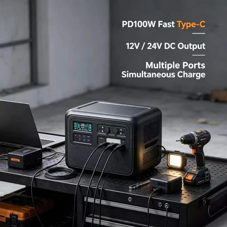 LAIRTPOW AP2200B Portable Power Station 2232Wh/2400W แบต LiFePO4 แบบ Pure Sine Wave และพร้อมไฟฉายในตัว