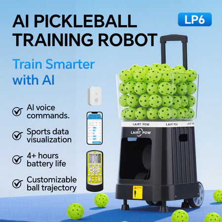 LAIRTPOW LP6 Professional AI Pickleball Machine ความจุ 100 ลูก ควบคุมผ่านแอปเสียง AI และรีโมท