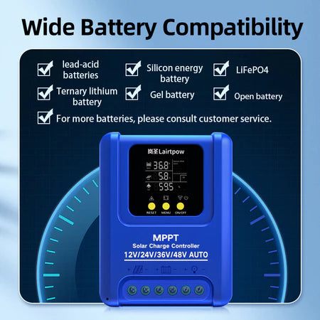 LAIRTPOW MPPT 100A Solar Charger 12V/24V/36V/48V