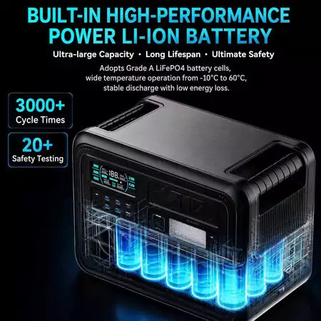 LAIRTPOW ZP4000 Portable Power Station 4019Wh/1200W แบต LiFePO4 แบบ Pure Sine Wave และพร้อมไฟฉายในตัว