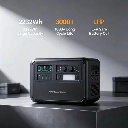 LAIRTPOW AP2200B Portable Power Station 2232Wh/2400W แบต LiFePO4 แบบ Pure Sine Wave และพร้อมไฟฉายในตัว